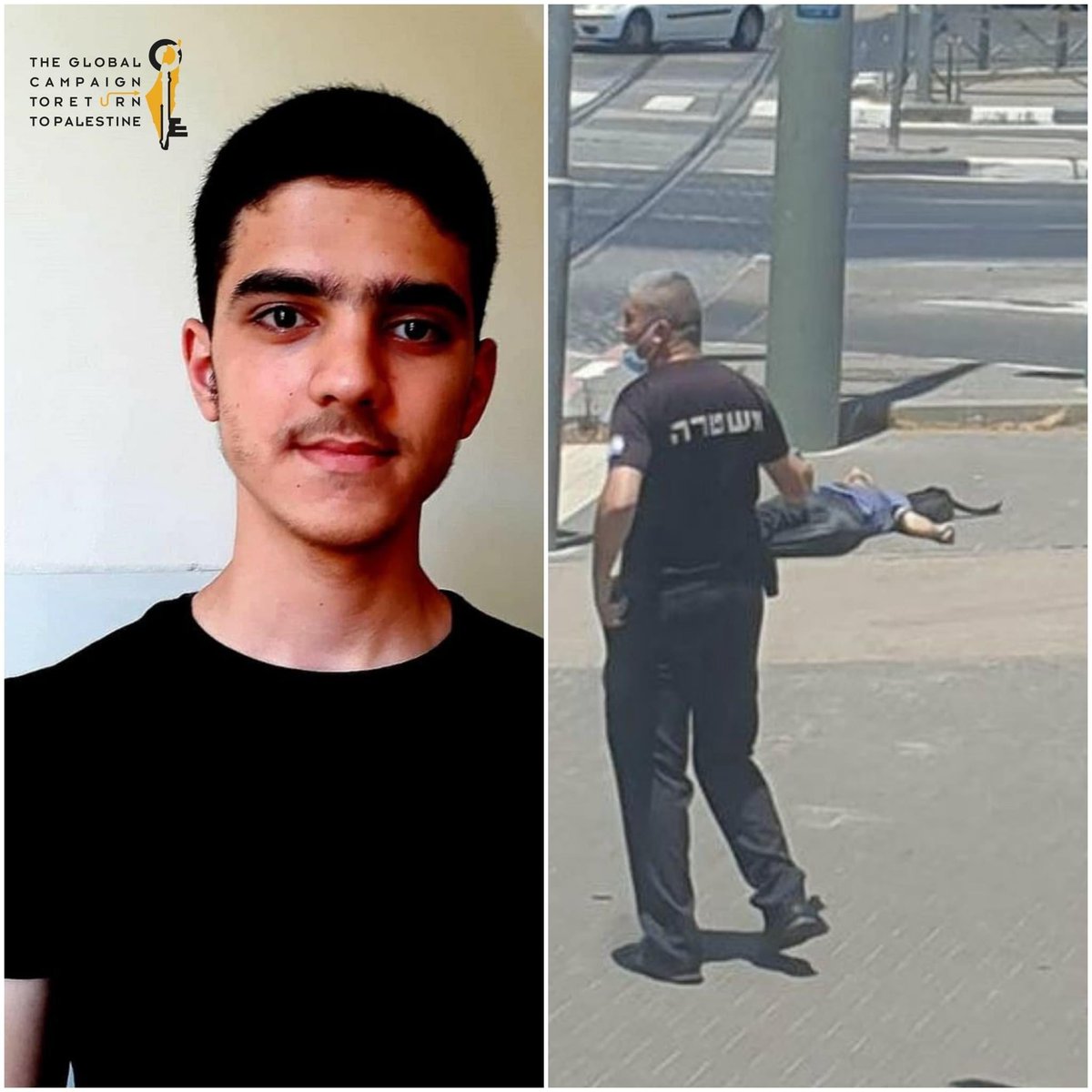 _SJPeace_'s tweet photo. Israeli forces shot and killed a@17 year old Palestinian boy Zuhdi Al-Taweel this morning near the Sheikh Jarrah neighborhood in Al-Quds.

Left him on the ground on the hot concrete floor in the sun to bleed to death 💔😭

CEASEFIRE MY ASS

SAY HIS NAME https://t.co/o8MRYrLpbM