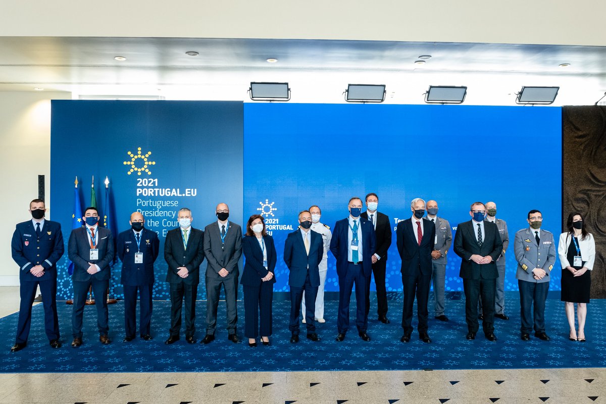 RPPortugalUE's tweet photo. Minister for Defence, @JoaoCravinho, addressed the international seminar “European Defence Economics”, where the challenges and future paths for the sector are being debated, from a European institutional, industrial and technological perspective.
#EU2021PT https://t.co/RlFOvaxZiY