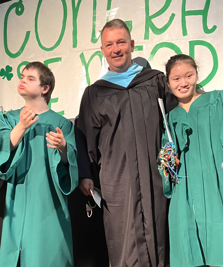 DublinCoffmanHS's tweet photo. CONGRATULATIONS to Mia, AJ, Lamis, Ana, and D.J. on their graduation day! We are so proud of you! ☘️ https://t.co/xQKkEtNxZK