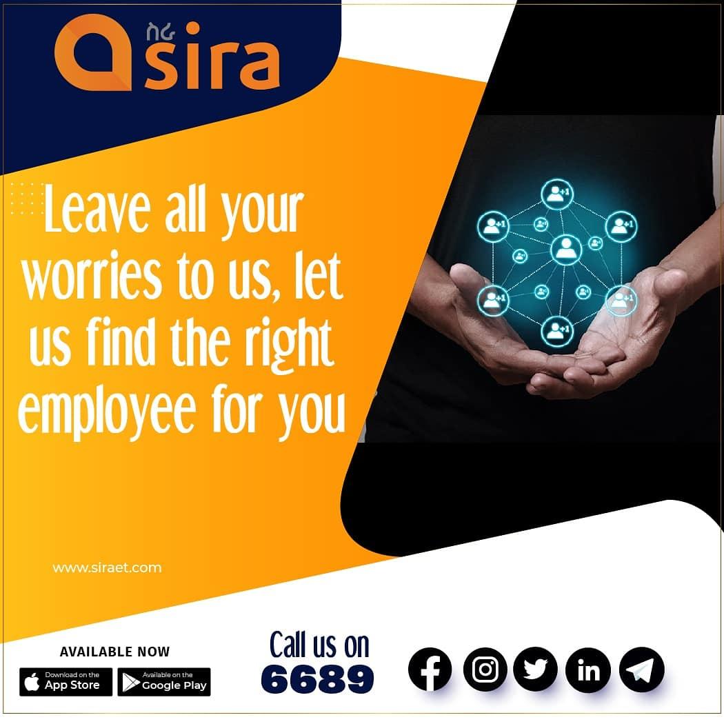 SiraApp's tweet photo. Are you starting a new organization or expanding your organization and are worried about hiring a professional for this organization? Don't worry too much, give us all your worries.

#ethiopia #addisababa #jobseekers #employers #employees #active #recruitment #experience https://t.co/YoYB62KTx7