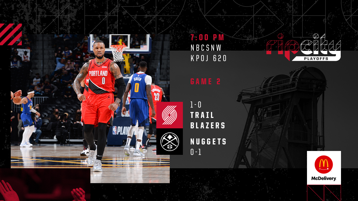 trailblazers's tweet photo. ℝ𝕠𝕦𝕟𝕕 𝟙 𝔾𝕒𝕞𝕖 𝟚

🏀 #RipCity  vs @nuggets
⌚ 7:00PM 
🏟️ @BallArenaDenver
📺 @NBCSNorthwest
📻 @RipCityRadio620 https://t.co/aPRxrdWviL