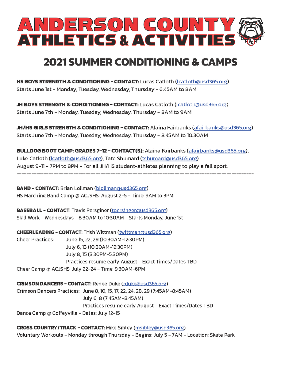 ACJSHSAthletics's tweet photo. We have lots of opportunities this summer for student-athletes to work on their skills! See the link below for all the details:

https://t.co/gzg8SSH97i https://t.co/4G8rz7depO