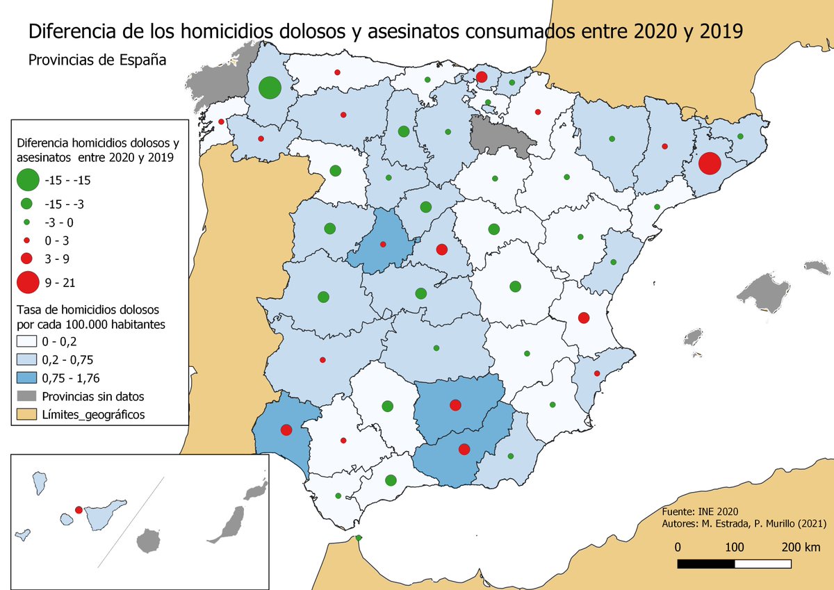 martaest99's tweet photo. ¡Holaa!
@patrimg99 y yo, hemos hecho un proyecto para clase de SIG (Sistemas de Información Geográfica) de como ha afectado el Covid a la tasa de infracción algunos delitos. Y como resultado tenemos estos mapas comparando 2020 y 2019. ¿Os sorprenden? ¡No dudéis en comentárnoslo! https://t.co/8YvragPVJU
