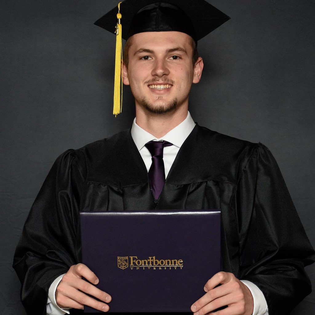 FBUGriffinsMVB's tweet photo. This week we’ll be saluting our 2021 #FBUMVB graduates. First up is Jacob Hartmann! Jacob was a middle hitter and registered the game winning kill to clinch our second straight MCVL Tournament championship. He will be graduating with a degree in Cybersecurity. Good luck Hartmann! https://t.co/K087iLwmec