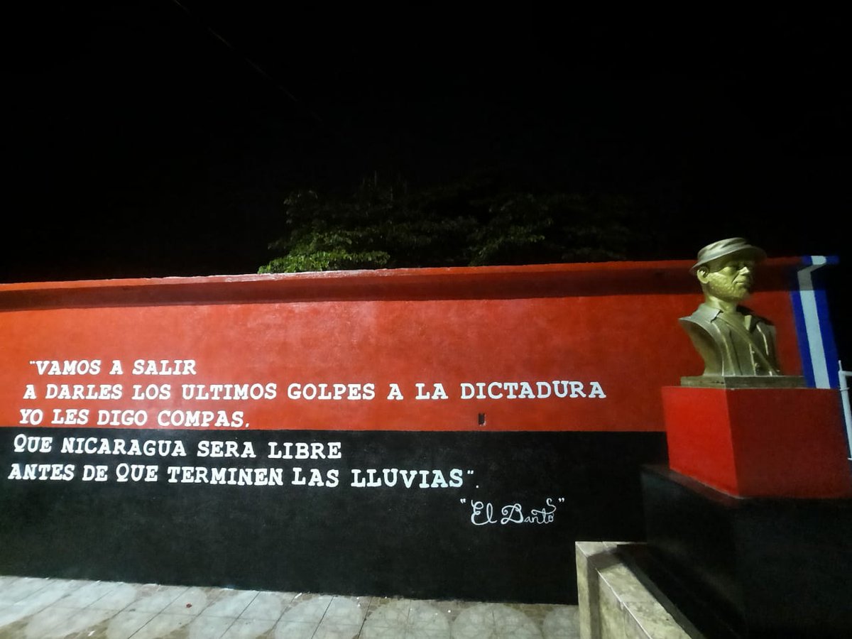 'Vamos a salir a darles los últimos golpes a la Dictadura, yo les digo compas, que #Nicaragua será libre antes que terminen las lluvias'. Comandante Germán Pomares 'El Danto'. 📸 @alexorue98 #DANTOPLOMO19 #VoyConElFSLN @Xeras_BD @nic_melcocha @el19digital