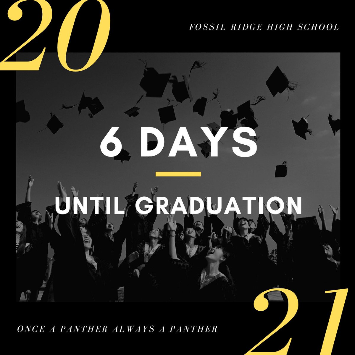 🌟🎓 SENIORS
Only 6 DAYS left till Graduation! 
<a href="/FossilRidgeKISD/">Fossil Ridge High School</a>