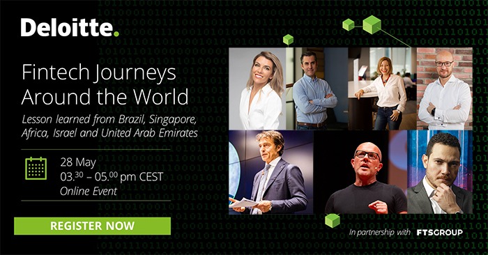 Join our global tour "FinTech Journeys Around The World" - this FRIDAY, MAY 28TH!

Featuring: <a href="/matteorizzi/">Matteo Rizzi</a> | <a href="/paologianturco/">Paolo Gianturco</a> | <a href="/DeloitteItalia/">Deloitte Italia</a> | <a href="/brunoevdiniz/">Bruno Diniz</a> | <a href="/djegerson/">Devid Jegerson</a> | <a href="/anovitske/">Lexi Novitske</a> | @samghiotti 

REGISTER: lnkd.in/dyzicSw