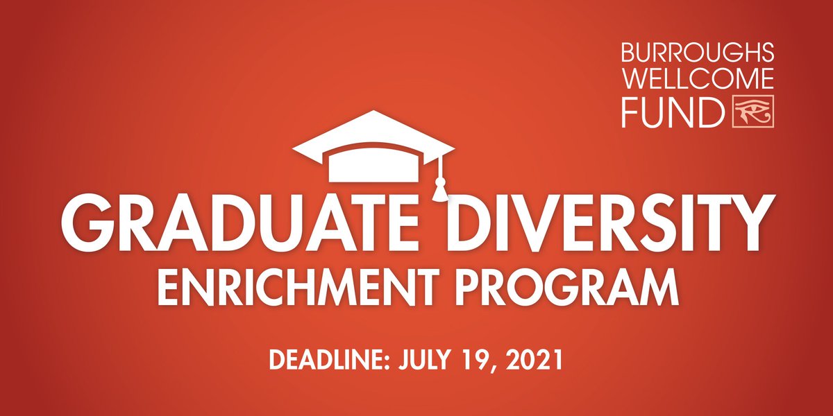 <a href="/BWFUND/">BWFUND</a>'s Graduate Diversity Enrichment Program (#bwfgdep) Award application now open through June 19th for URM Predoctoral STEM focused students at NC institutions of higher education.  bwfund.org/funding-opport…