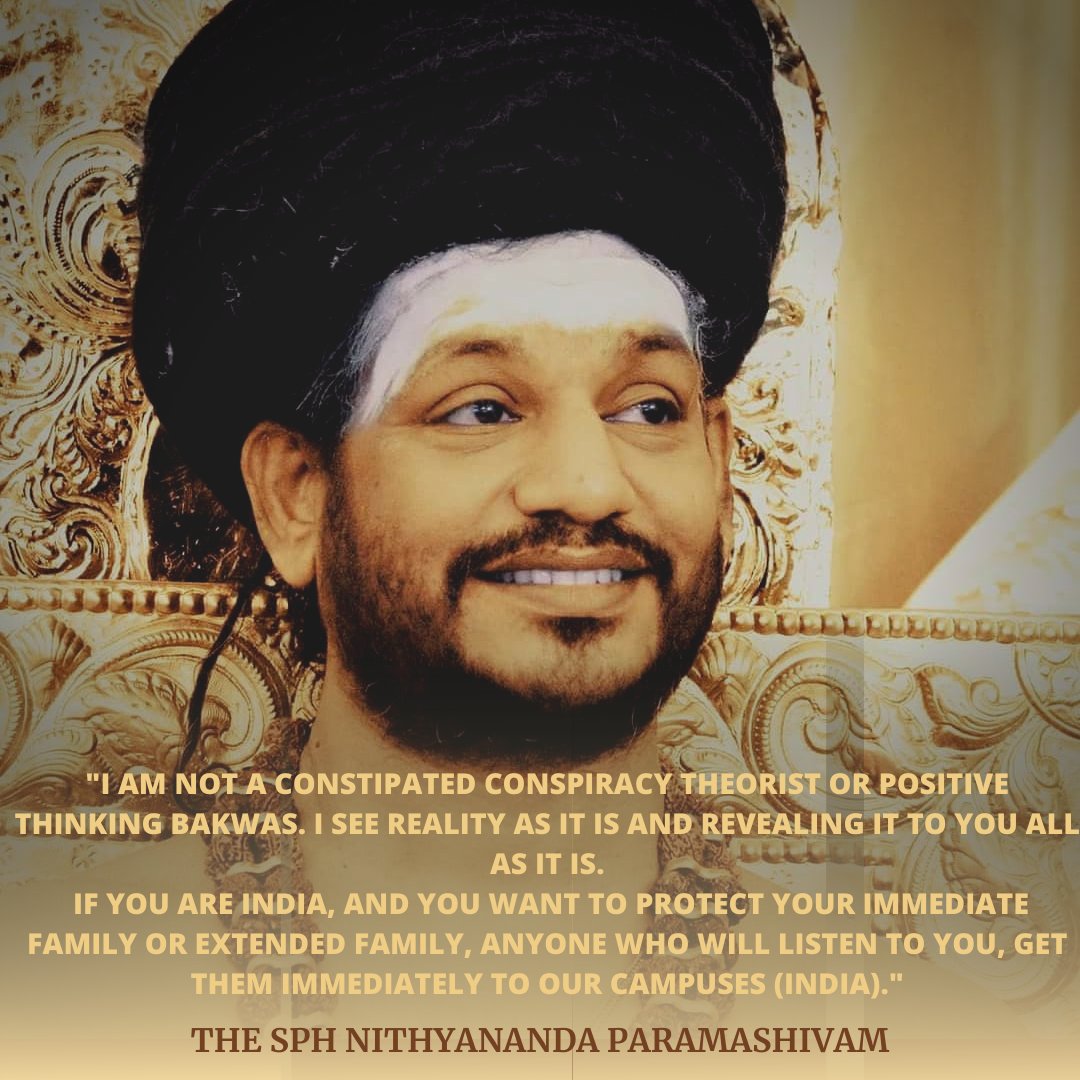 SriNithyananda's tweet photo. https://t.co/GRvDcChM3Y - REGISTER AND MOVE NOW TO KAILASA 

#Nithyananda 
#KAILASA 
#COVID19 https://t.co/PployeW9F0