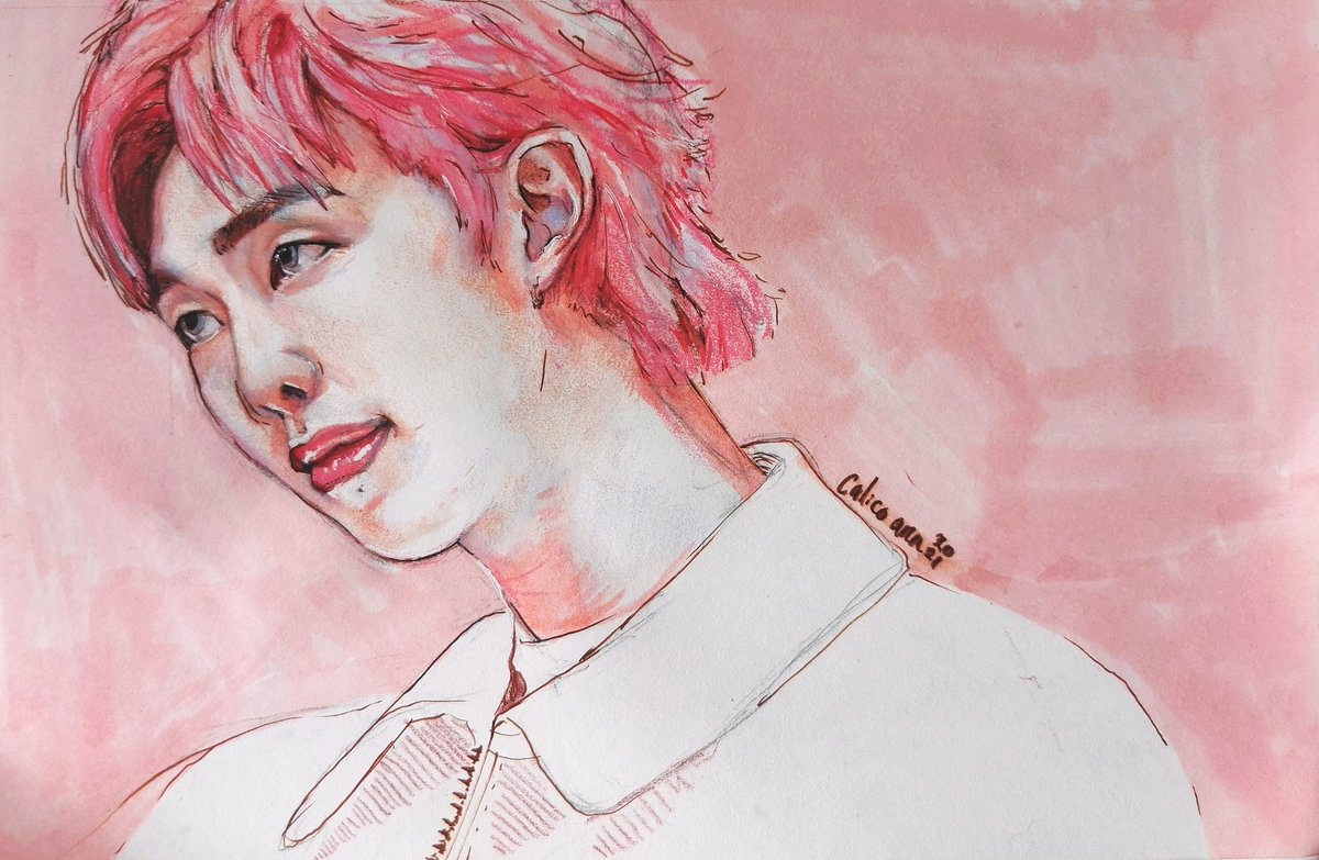 Calico_ann's tweet photo. 2am frustration sketch that I actually finished off
#Namjoon #Butter #BTS #fanart https://t.co/CMHc6ryN7M