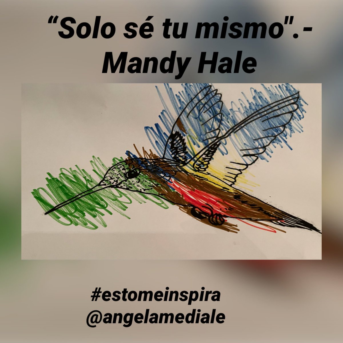 AngelaMediale's tweet photo. “Solo sé tu mismo.  Deja que la gente vea la persona real, imperfecta, defectuosa, estrafalaria, extraña, hermosa, mágica que eres ".-
Mandy Hale📌✨
•
•
•
•
🎨: Matías 
#EstoMeInspira #Frases #Reflexiones #Motivación #Actitud #Vida #Equilibrio #Cambio
#Aprendizaje #MandyHale https://t.co/btPgKjxuj4