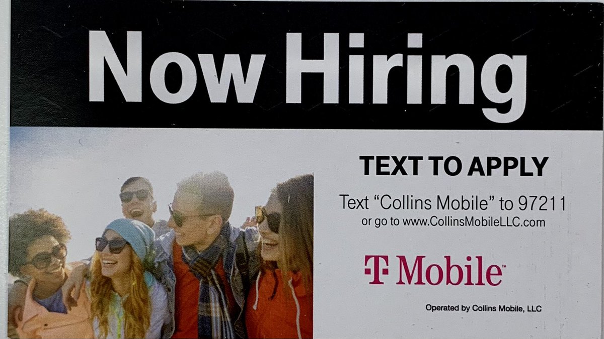Joshhall513's tweet photo. Now hiring for T-Mobile Independence #IndependenceKY #NKY #hiring #jobopening https://t.co/hmz74PI2ys