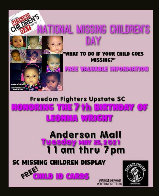 gorgeous_gregg's tweet photo. #AndersonSC
#missingchildren
#FreedomFighters
#yeahTHATupstate
#BeThere https://t.co/itYxLqL0AQ