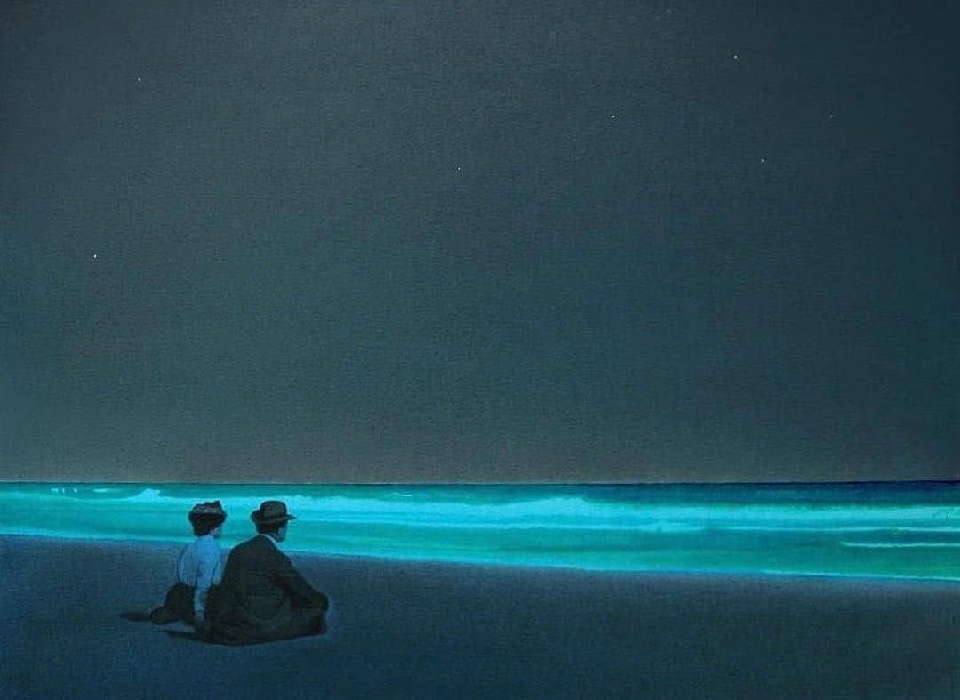 RaminNasibov's tweet photo. Two Friends on the Shore of Long Island (2009) by Devin Leonardi https://t.co/svIUDHKofg