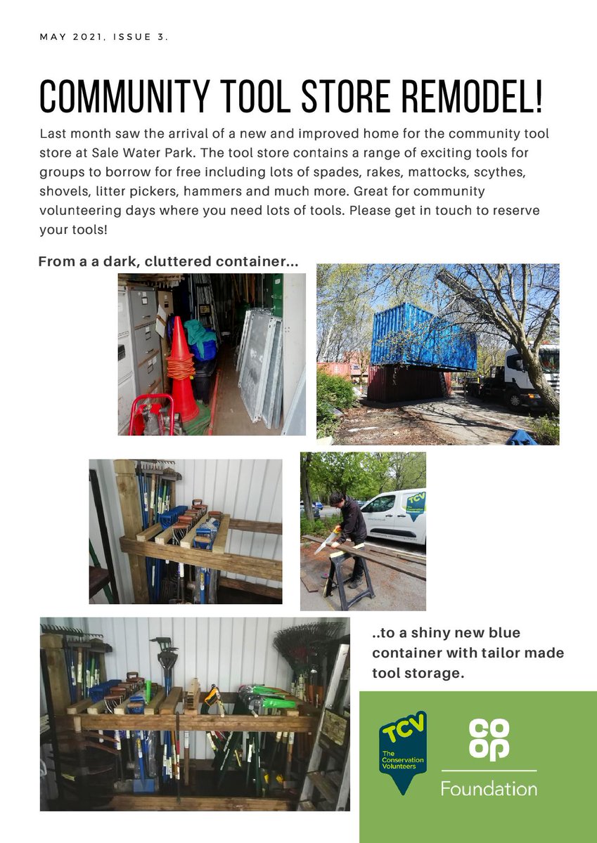 TCVManchester's tweet photo. The latest edition of our Newsletter for Greenspace Groups in Trafford is out! Get in touch if you want to read the full pdf version. @Coop_Foundation #trafford #parks #greenspace #friendsofgroups https://t.co/Ry8I2spyhP