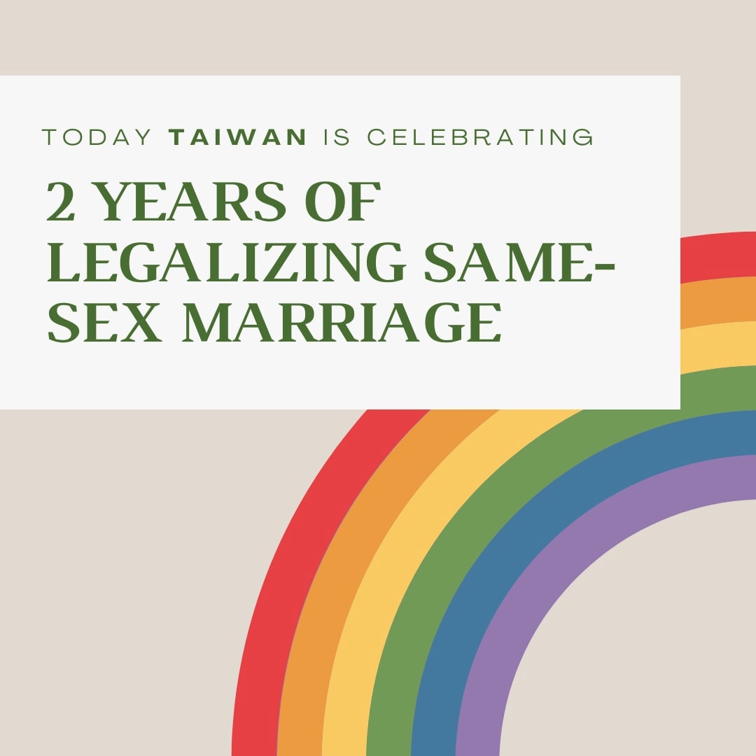 Two years ago today Taiwan legalized same-sex marriage as the first country in Asia and took an important step towards universal human rights. Congratulations 💫
#lovewon