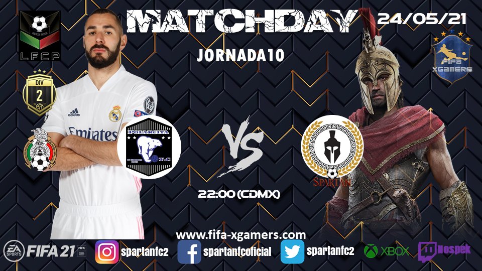 SpartanFC2's tweet photo. 🔥 Hoy hay LFCP⚽️🎮
📅 J9🆚 @MiniIdolosFC
⏰ 21:30

📅 J10 🆚 #PolarcitaFC
⏰ 22:00

🏆 #LFCP - 2da Div
▶️ En vivo: https://t.co/mqN3EtbRX4

| #LFCP | #ProClubs | #XBOX | #eSports | #FIFA21 | #ClubesPRO | #eLigaMX | @martinolimx  @GarciaPosti  @LVPmex  @AztecaDeportes @LigaBBVAMX https://t.co/TwCkruv0Ko