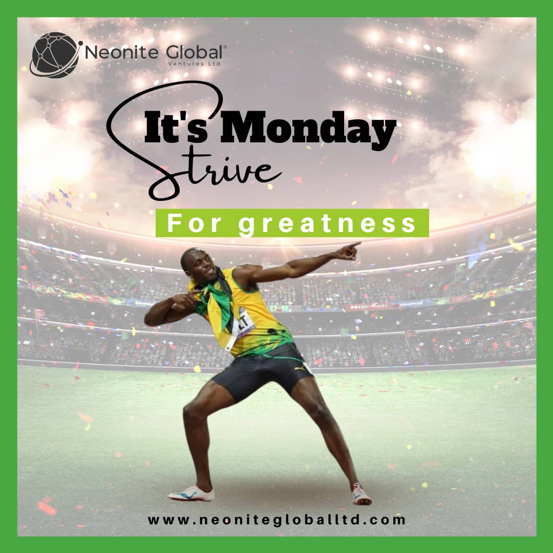 Neoniteglobalv1's tweet photo. It's Monday strive for greatness, be the very best you ought to be. Don't settle for less have a great week.

#realestate #ibejulekki #success #motivation #mondaymotivation https://t.co/4NicdInEtu