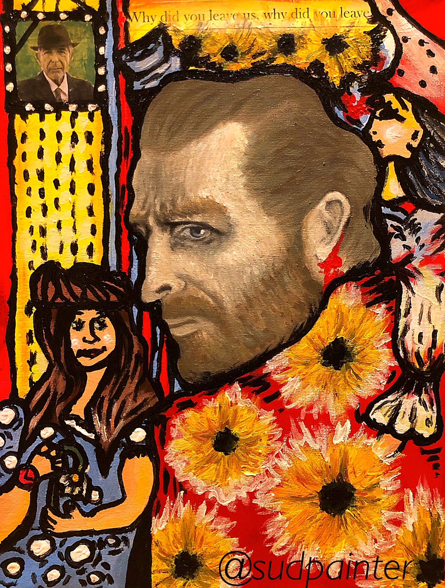sudpainter's tweet photo. New art work ✨
" Why did you leave us, why did you leave "
 mixed media collage and acrylic on canvas 
Size “40 x30 “ . https://t.co/PvxEfAmlCV