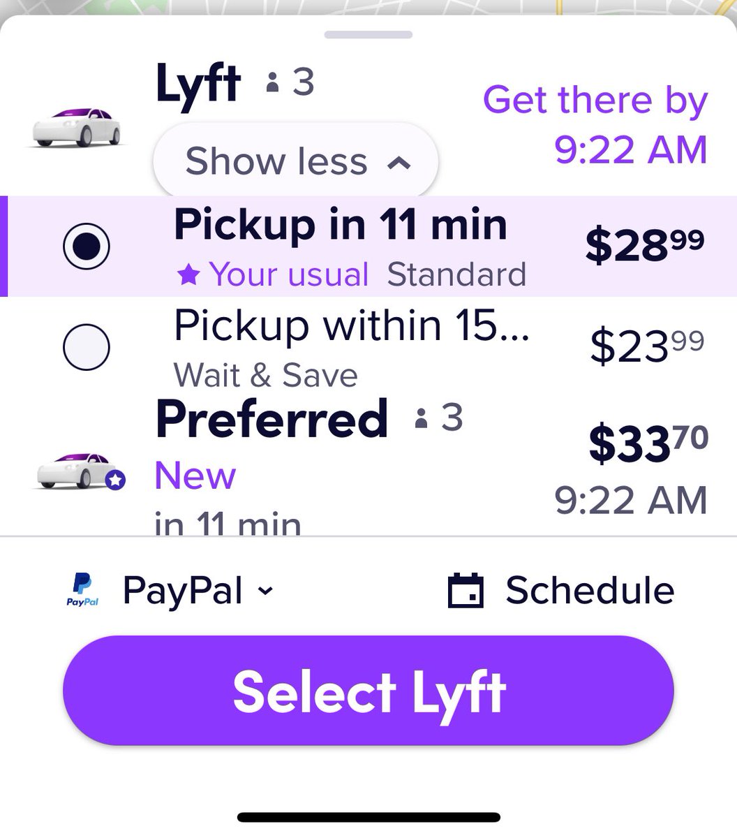 MjBubbles's tweet photo. Same ride for 2 years. Avg. @lyft cost $15-16. Today $30. Same as #yellowcab 2.5 years ago. https://t.co/9LiMquECTn