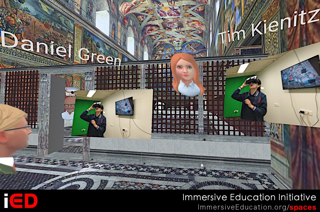 immersive's tweet image. Students &amp;amp; teachers from Australia, New Mexico, Missouri and Boston explore the #SistineChapel via #ImmersiveEducation Learning Spaces (iED Spaces):
 
ImmersiveEducation.org/spaces

@NMPED @GovMLG @NMSecOfState @LtGovMorales @NMMagazine