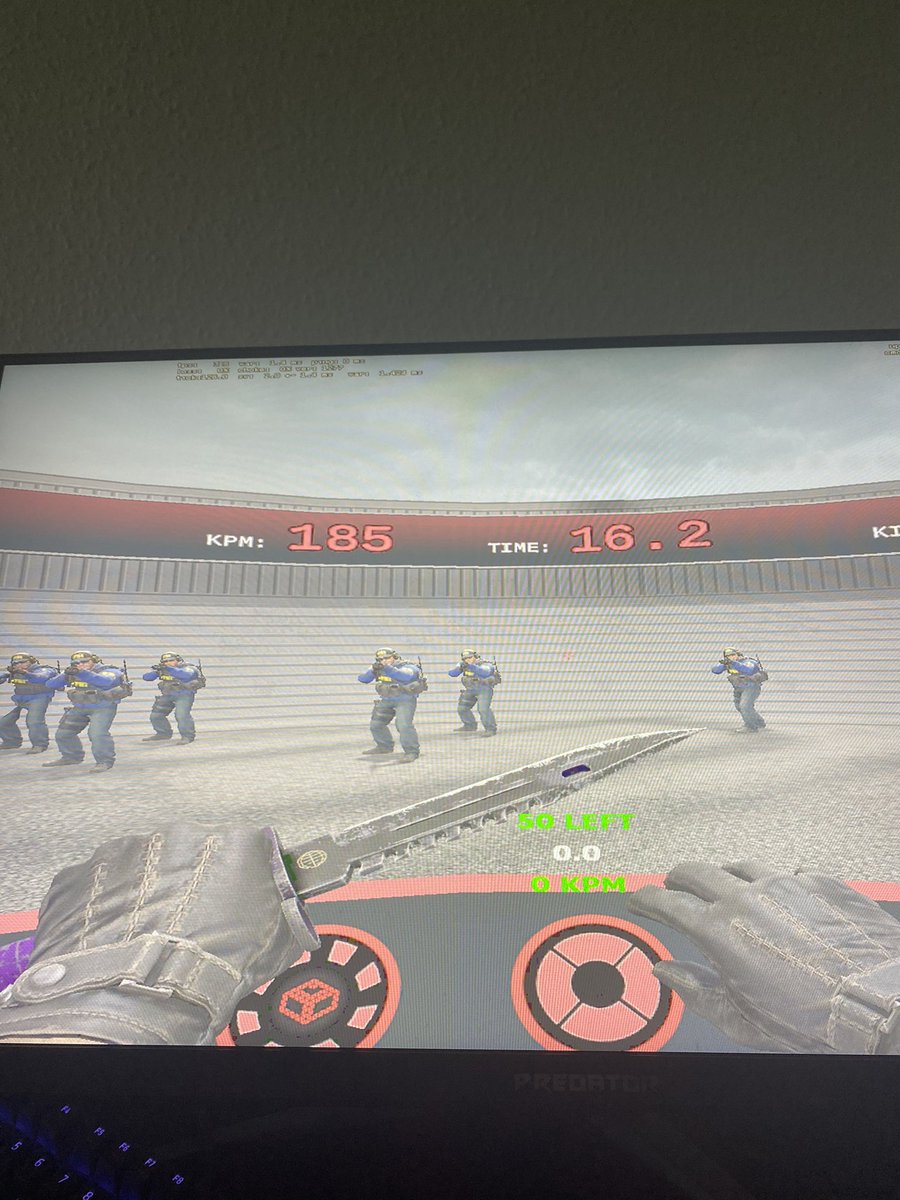 WeimarCSGO's tweet photo. Yprac Bot arena:
9 bots
50 kills
Close range
SG
185 kpm - 16,2 sekunder
@Nosianer og jeg har lidt en intern battle om hvem der er yprac kongen.
Den er meget tæt generelt, men nu smider jeg ihvertfald den her tid ud.
Fyr jeres bedste tid.
#Ypracchallenge #FORZAFORTRESS https://t.co/hsssnLRSjG