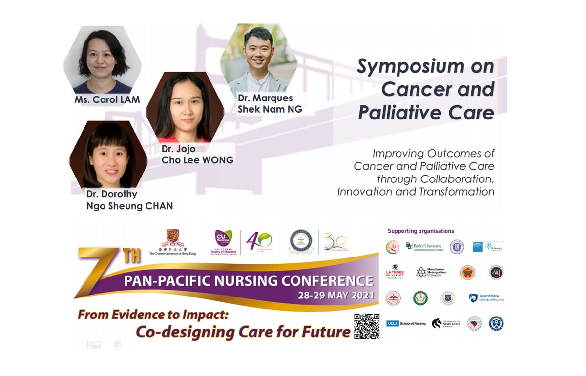 7thpanpacificnc's tweet photo. 📈Improving Outcomes Of Cancer And Palliative Care @7thpanpacificnc @cuhknursing @CUHKMedicine.
Join us to hear perspectives from our speakers 🎙️@ChoLeeWong1 @MarquesNg @dorothysheung @CarolLam https://t.co/qaT6dDZwdy