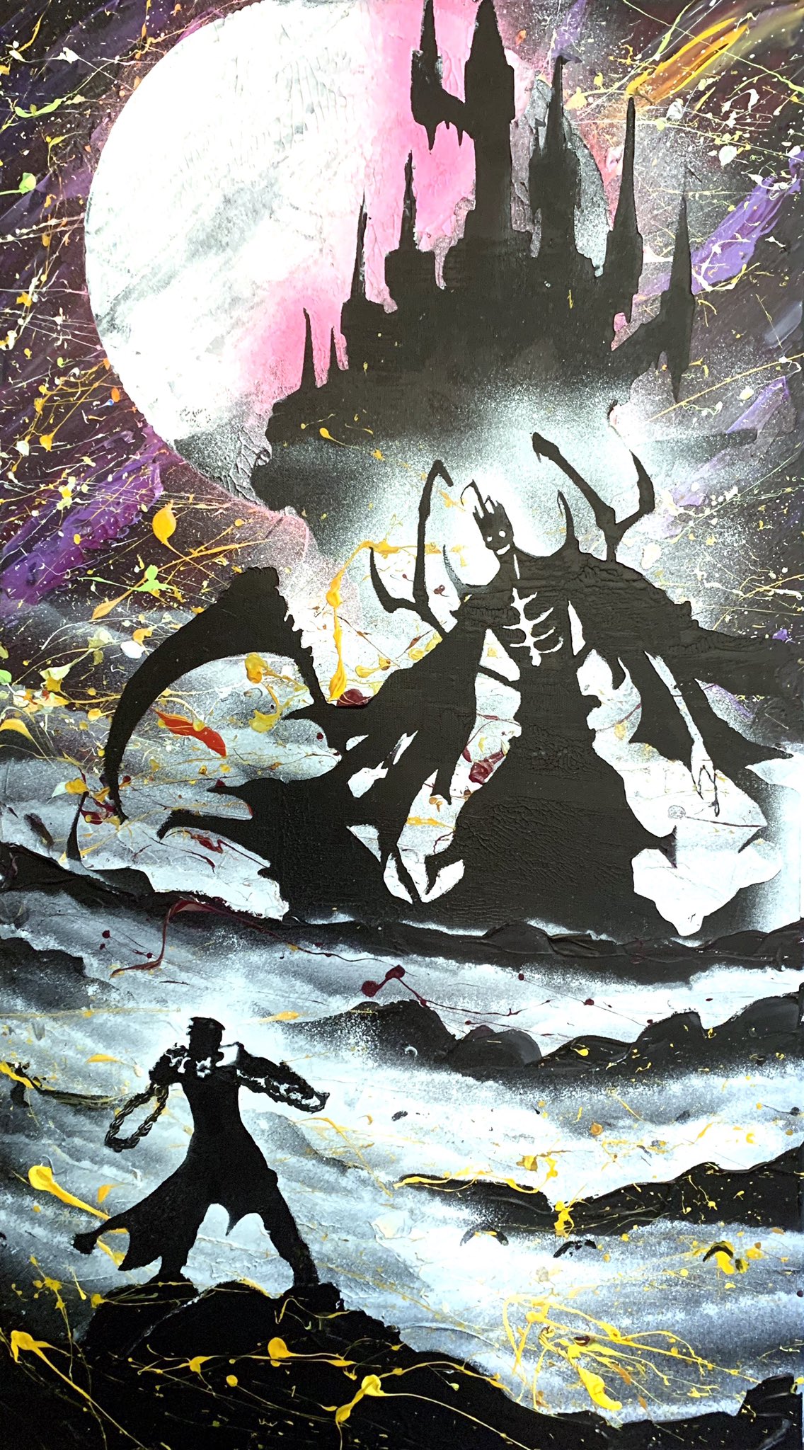 Nathan Salmon Spray Paint Art on Twitter "This Castlevania painting I did last night is