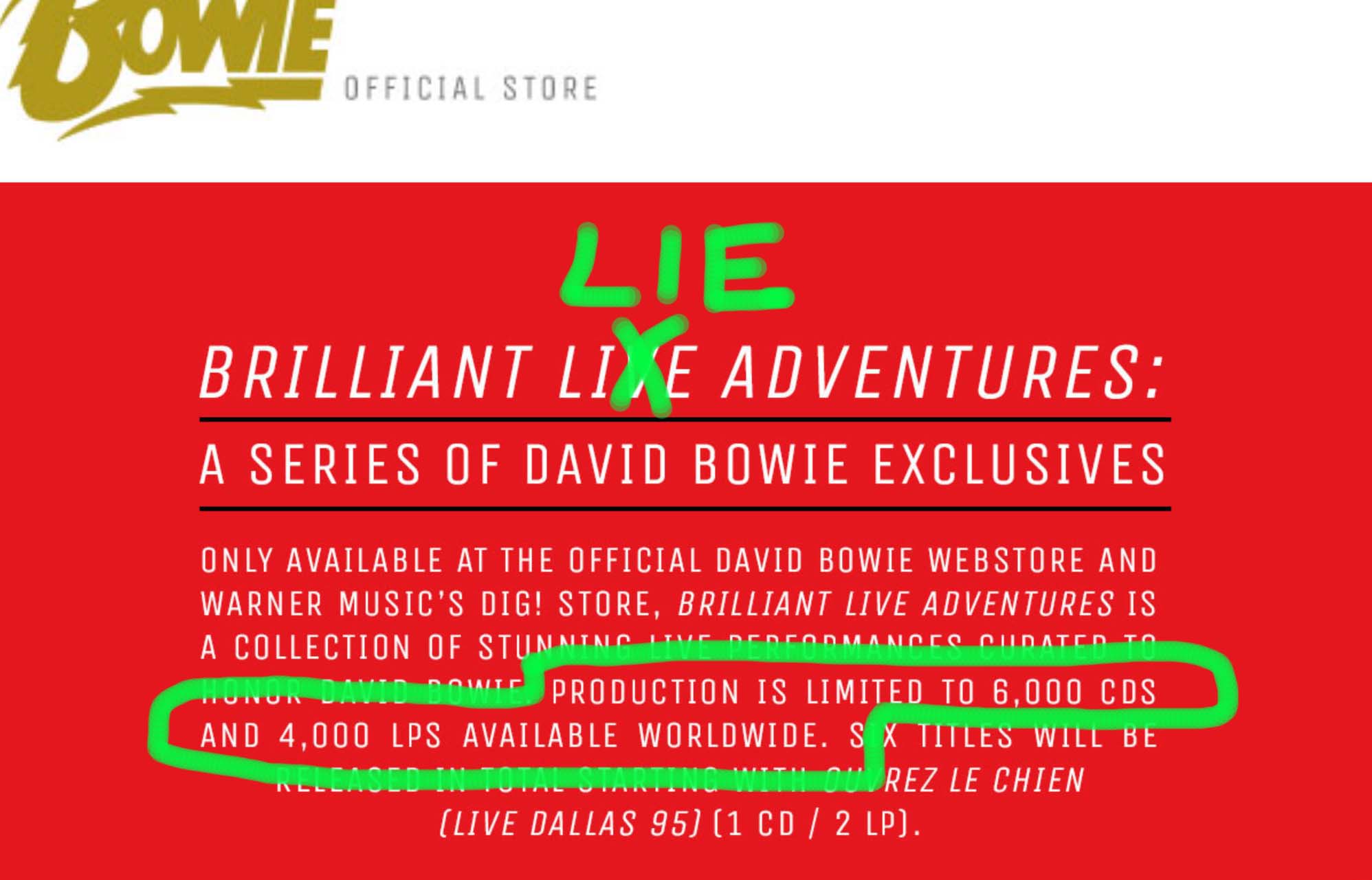 David Bowie Official Brilliant Live Adventures Update As Promised Due To Unexpected Demand We Will Be Making Brilliant Live Adventures Available Again Go Here To Register Your Interest T Co Fgv2gjj8na