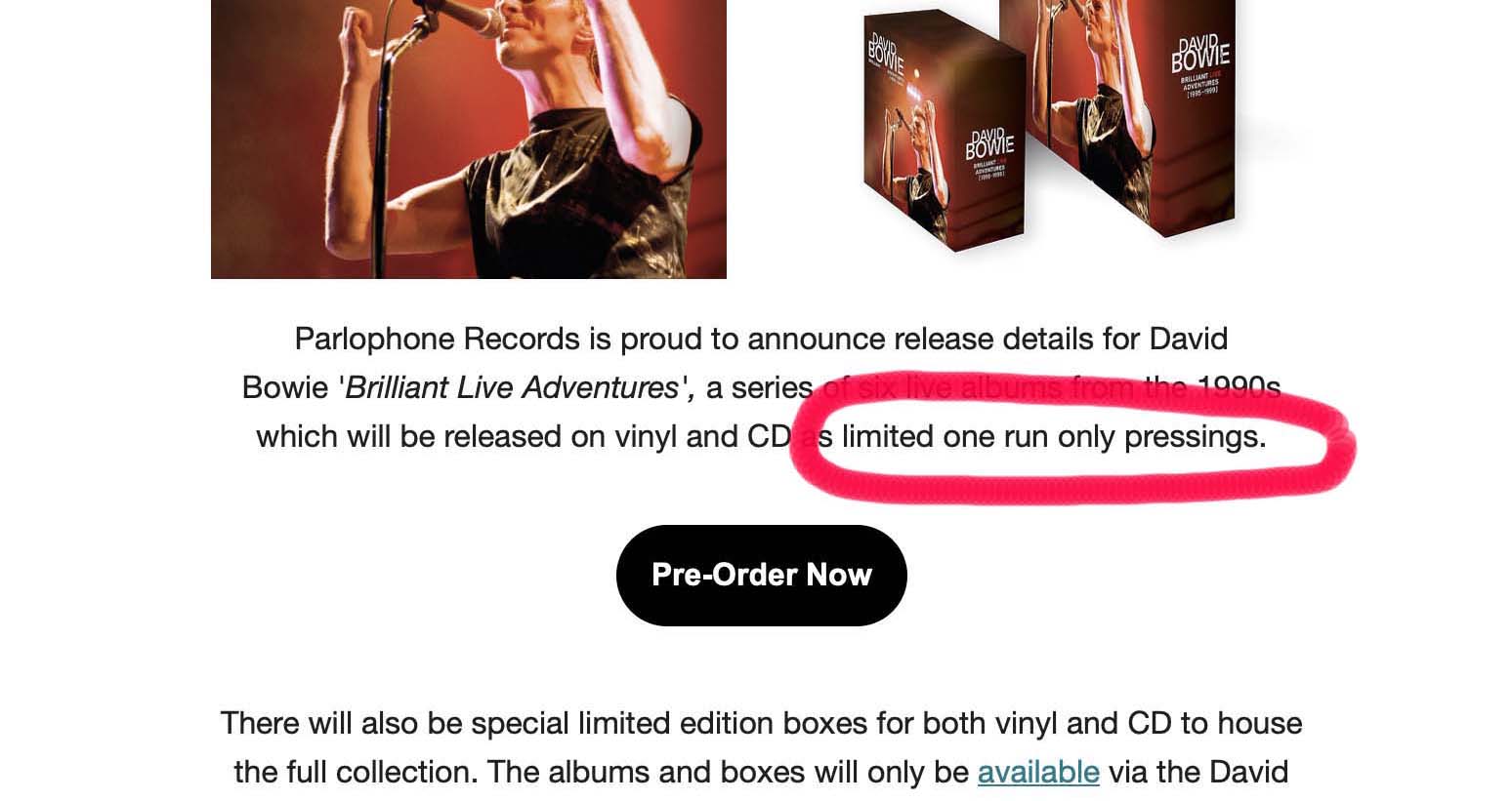 David Bowie Official Brilliant Live Adventures Update As Promised Due To Unexpected Demand We Will Be Making Brilliant Live Adventures Available Again Go Here To Register Your Interest T Co Fgv2gjj8na