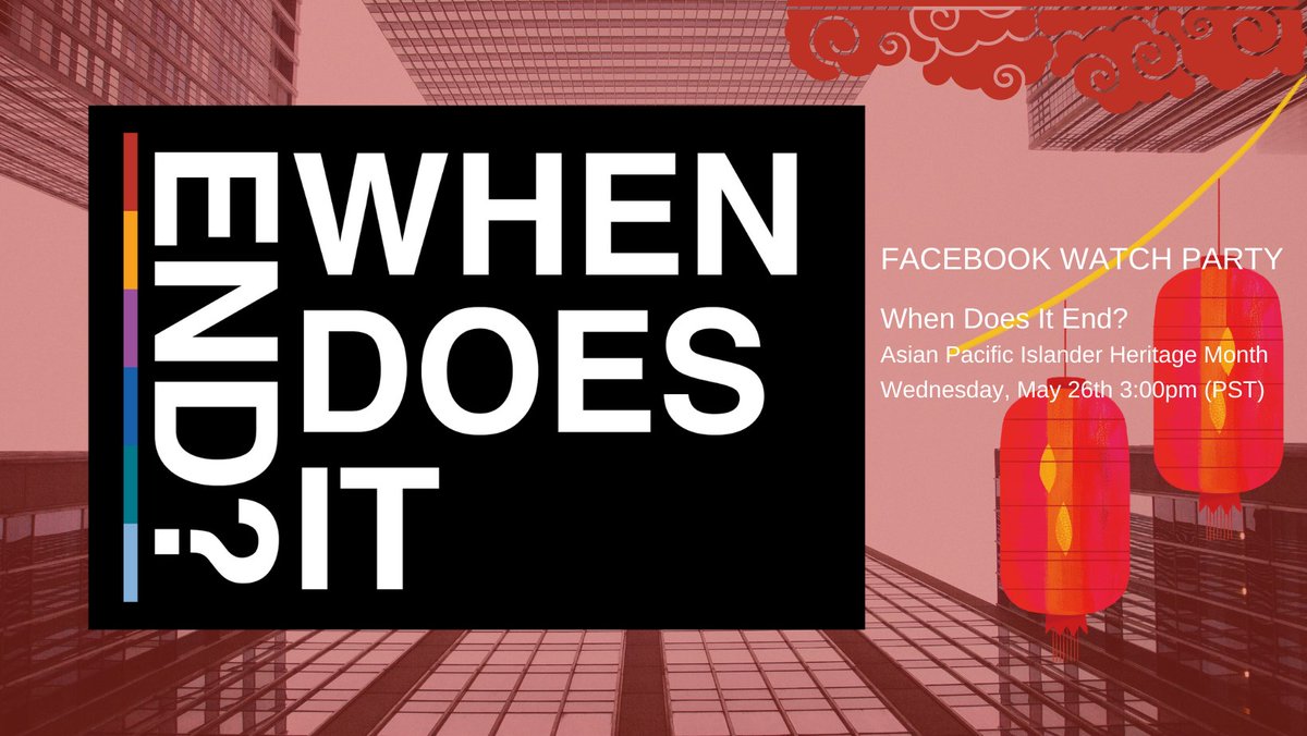 Join us for the next episode of 'When Does It End?' on May 26 @ 3pm PST on Facebook Live! @MsToriCooper1 (@HRC) & Chris Walker (@ETRorg) discuss #StopAsianHate and the impact of HIV on AANHPI communities #NAPIHAAD #APIMay19 #StopHIVTogether 

RSVP HERE: fb.me/e/2b4osd7Tp