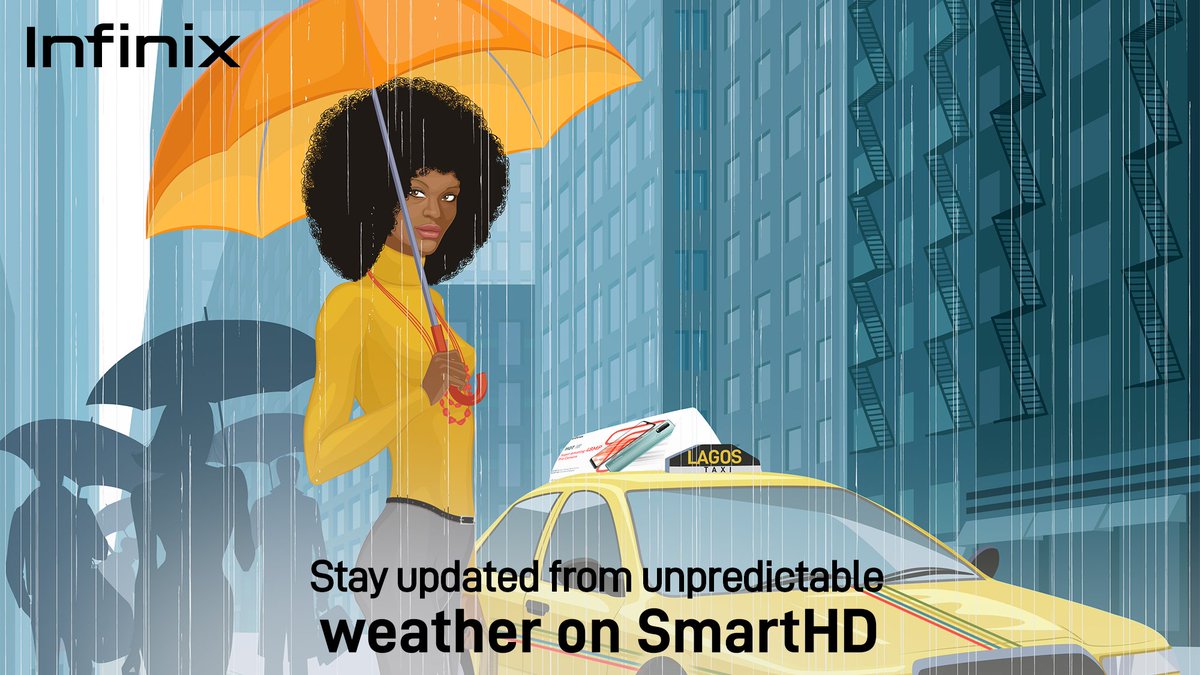 InfinixNigeria's tweet photo. Stay updated from unpredictable weather changes with cool pre-installed weather forecast on your #InfinixSmartHD device.
Tell us what you love about weather forecast on your SmartHD device. https://t.co/SkqQYGgnbh