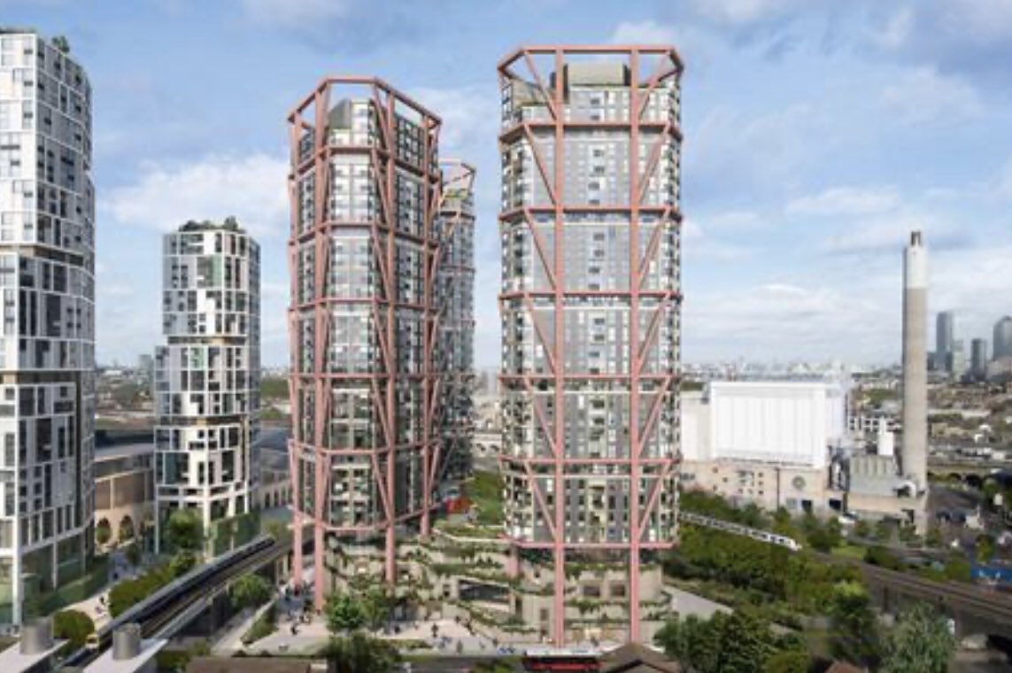 ArchitectsTotal's tweet photo. Developer Renewal has lodged plans for 3,500 homes in south-east London around Millwall FC’s football ground.The hybrid planning application for the Surrey Canal Triangle site surrounding The Den includes detailed plans for 600 homes in three towers rising to 32 storeys https://t.co/aFrrBkyvFm