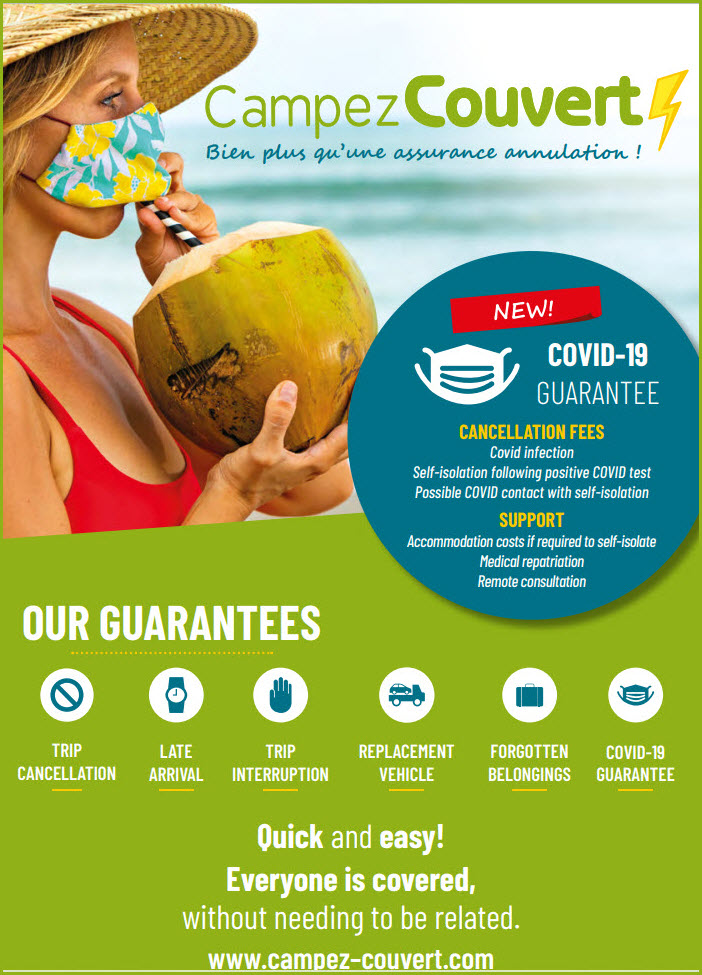 baiecamp's tweet photo. Pour des vacances en toute sérénité, choisissez l’assurance annulation Covid de notre partenaire Campez Couvert ! 👉https://t.co/A4MurBDZoV
For holiday, choose covid cancellation insurance with our partner Campez Couvert ! 👉https://t.co/pq9vkZkmP6
#assurance #covid #vacances2021 https://t.co/1aURzPApXq