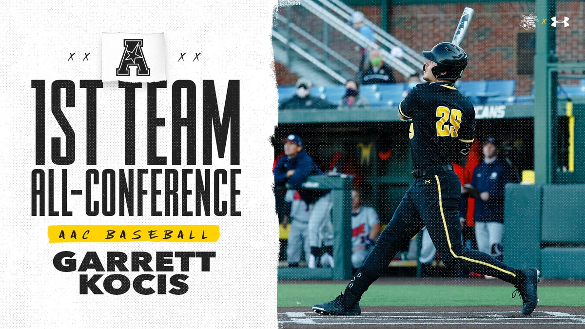 GoShockersBSB's tweet photo. Joining Kaminska on the 2021 @American_BSB All-Conference First Team:

RP: @aaronhaase_11 
1B: @GarrettKocis 
3B: @paxton_wallace 
OF: @CorriganBart24_ 

#DrivingSucce22 x #watchus https://t.co/l0q1aEIzoE