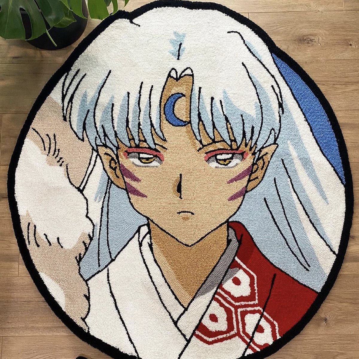 hypland's tweet photo. Releasing both Kagome &amp; Sesshomaru rugs this Saturday ✨🌙🐺 https://t.co/e2hEmu5RW5