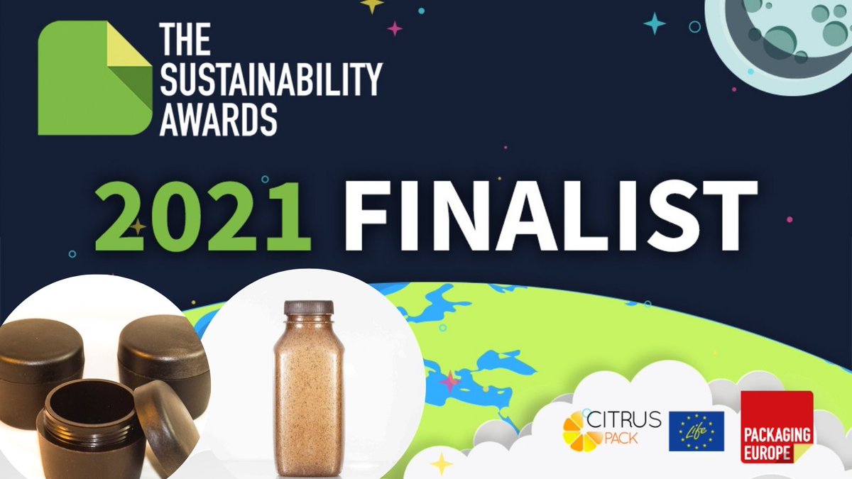 <a href="/citruspack/">Citruspack project</a> team is delighted to share superb news: Our Jars&amp;Biobottles are finalist in '21 Sustainability Awards! <a href="/PackagingEurope/">Packaging Europe</a> 

Congrats to all finalist.This isn't only about winning but making the🌏a greener place for future generations Winners'll be revealed at <a href="/FachPack/">FACHPACK</a>
