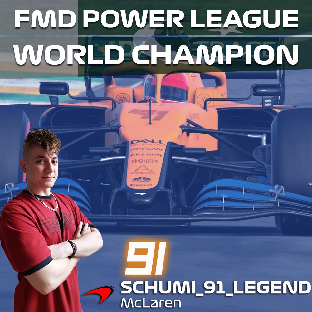 🏁🆕️ Power League Champion🏁

con la P1 ottenuta ad #Interlagos🇧🇷<a href="/schumilegend/">Matteo Lacerenza</a> é ufficialmente il Campione della #PowerLeague💣 2020-2021!

Congratulazioni Matteo!! 🏆👏🏻👏🏻👏🏻

#FMD #F1MD #FMDSeason4