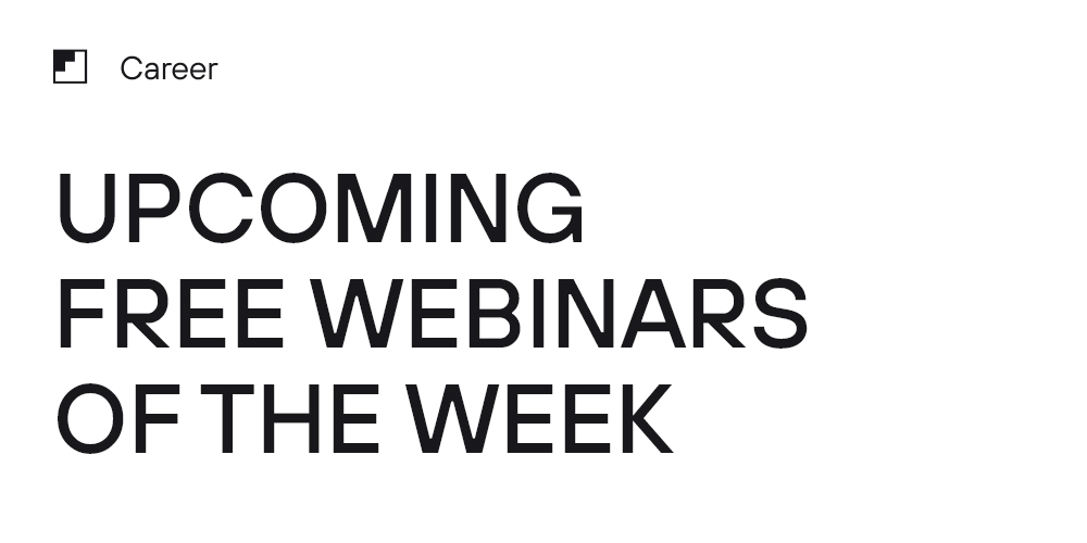 CareeristCom's tweet image. #FreeWebinar
MAY 24, 5:00 PM PDT — How to Make a Career Change to Tech #WithoutCoding - crst.co/z0XZy
MAY 25, 11:00 AM PDT — Tech Salary, No Coding: Become a #SalesEngineer -
MAY 27, 5:00 PM PDT — Become a #QA Engineer - crst.co/cBQNT