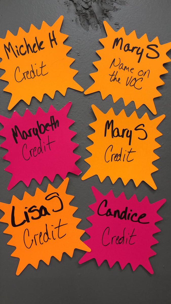 This weeks stars for credit and VOC!  Thank you for what you do ladies! #THD6846