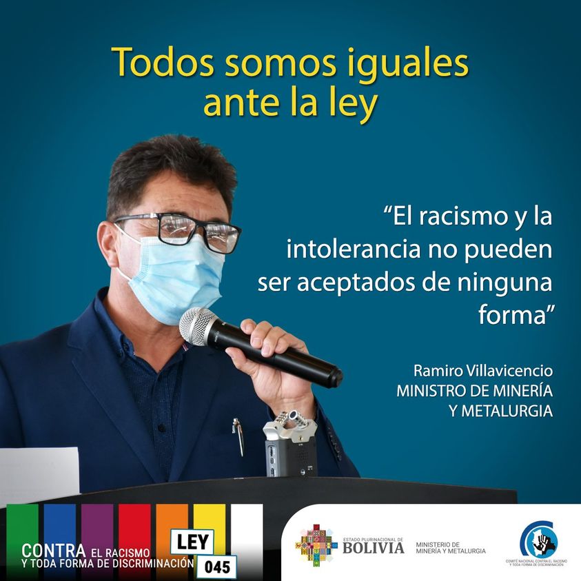 minmineriabo's tweet photo. #LibreDeRacismo | Hoy 24 de mayo recordamos el Día Nacional Contra el Racismo y Toda Forma de Discriminación
#DiNoAlRacismo
#DíaNacionalContraElRacismoYDiscriminación
#LeyN°045
#SabemosAdondeVamos https://t.co/b2GqtdteXO