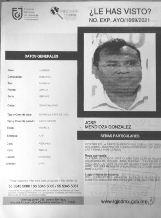 RomoPola's tweet photo. Nos apoyan de favor José Mendoza González esta desaparecido #rts @TodosSomosAzcap @vozdeiztapalapa @Cul_Iztapalapa @TlalpanVecinos @TlatilcoVecinos @LindavistaUnida @TlatelolcoUnido @En_Xochimilco @adn40 @diario24horas @Alerta_Ecatepec @CoyoacanAsocCH https://t.co/UCCjYLDSaM