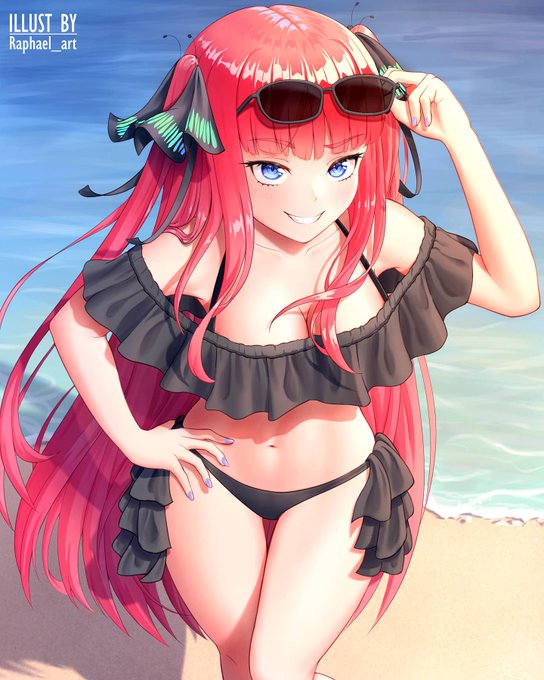 Raphael_ArtさんがTwitterに投稿した中野二乃(五等分の花嫁)のイラスト。