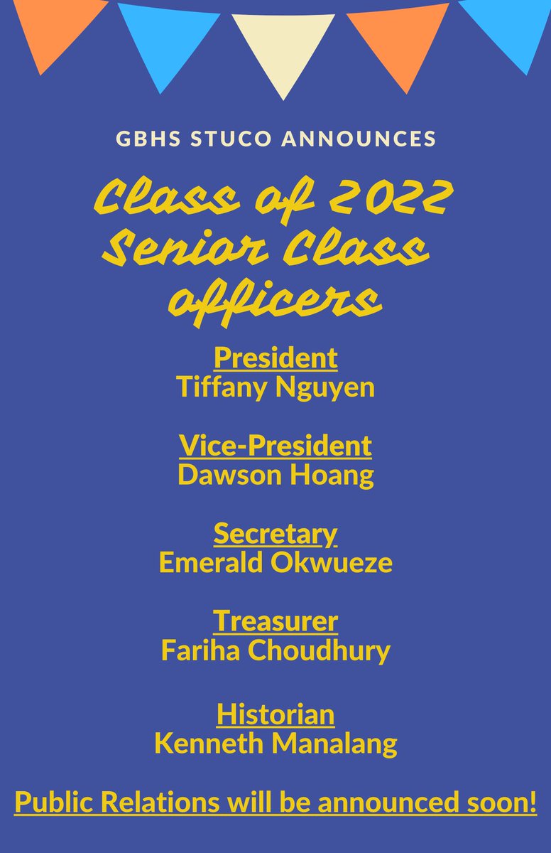 Hallie Baldwin (@halliebaldwin76) on Twitter photo Congratulations to your 2022 senior class officer for the upcoming school year! Thank you to all who ran and participated in the application process. <a href="/gbhs22/">bhs22class</a> <a href="/BHS_Broncos/">George Bush High School</a> <a href="/drsarahbrown/">Dr. Sarah Brown</a> <a href="/msfljames/">FelicĆa James</a> Congratulations to your 2022 senior class officer for the upcoming school year! Thank you to all who ran and participated in the application process. <a href="/gbhs22/">bhs22class</a> <a href="/BHS_Broncos/">George Bush High School</a> <a href="/drsarahbrown/">Dr. Sarah Brown</a> <a href="/msfljames/">FelicĆa James</a>