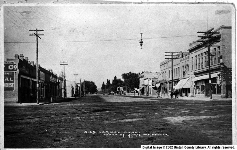 UtahDOT's tweet photo. This photo of Main Street in Vernal was taken 110 years ago in May 1911. Currently, UDOT is in the final phase of a storm drainage project scheduled to finish in June. A new storm drain is being installed to reduce the severity of flooding that sometimes affects downtown Vernal. https://t.co/zZnAbErN5Y