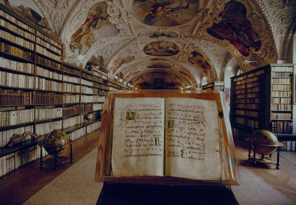 GoldenCIassic's tweet photo. Library of Strahov monastery (Theological Hall), Prague. 
(Photographer Bruno Barbey, 1992). https://t.co/FiU8TEpgMZ