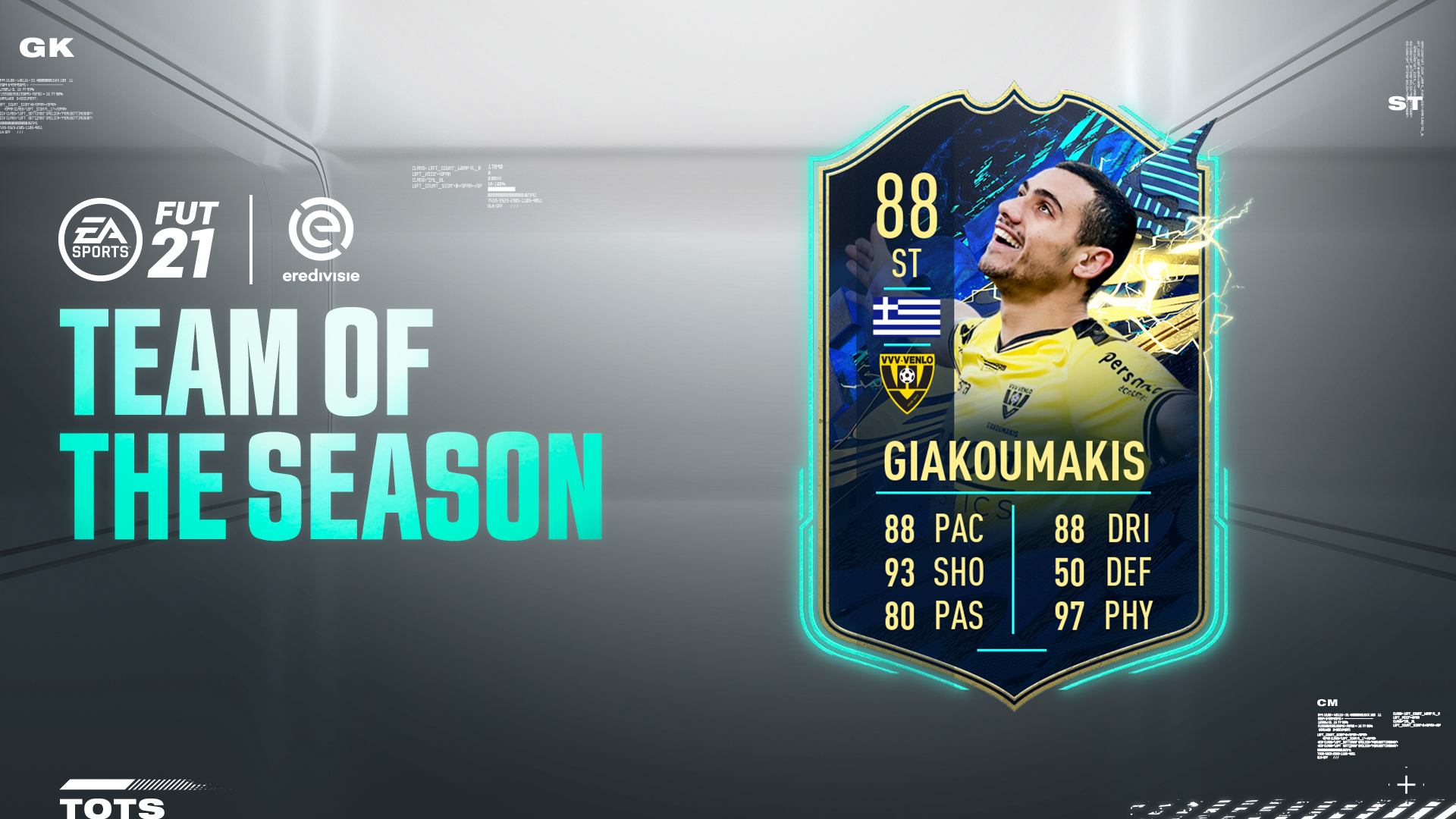 Eredivisie 26 Goals Eredivisie Topscorer And Winner Of The Willy Van Der Kuijlen Trophy Georgiosssssssss Giakoumakis Of Vvvvenlo Is In The Easportsfifa 21 Eredivisie Team Of The Season
