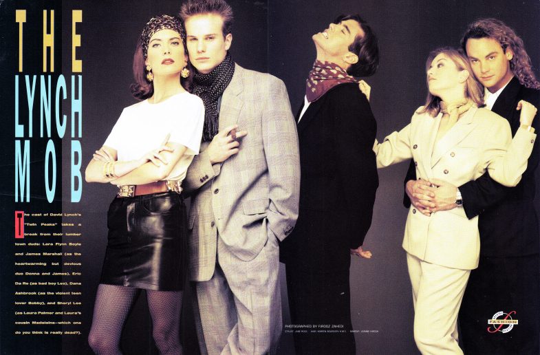 VassosF's tweet photo. The Lynch Mob by Firooz Zahedi for Movieline magazine.😍 #HappyBirthday #DanaAshbrook #TwinPeaks #LaraFlynnBoyle #JamesMarshal #SherylLee #EricDaRe #Movieline #FiroozZahedi #throwback https://t.co/vaaonasmcF