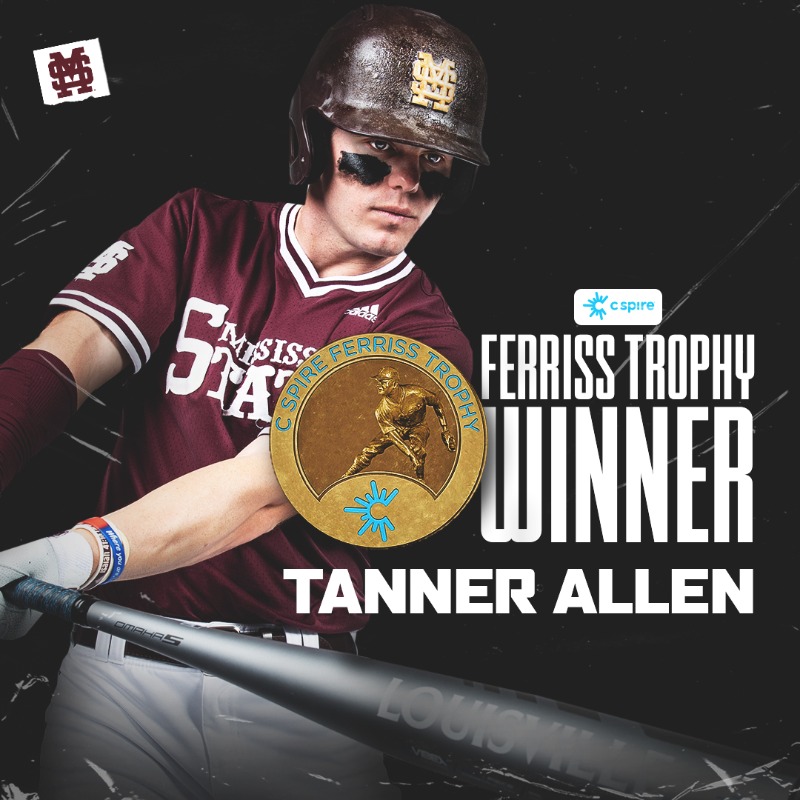 HailStateBB's tweet photo. Most Outstanding in Mississippi 🏆

@Tanner_Allen10 | Ferriss Trophy Winner