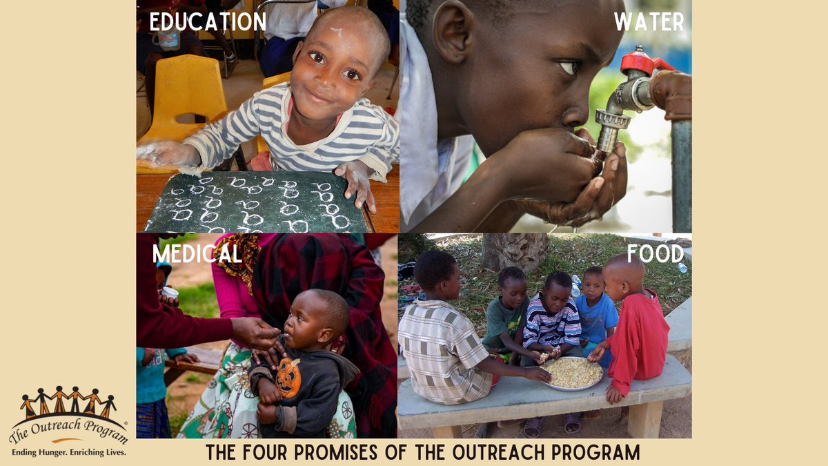 Outreachprgm's tweet photo. The mission of The Outreach Program is to provide food, safe water, education, and medical care to those in need at home and abroad.
#fourpromises #theoutreachprogram https://t.co/fgBSWLPUcG